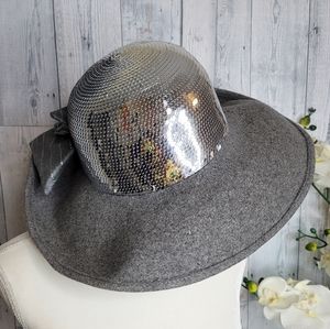 Whittall & Shon hat silver sequins